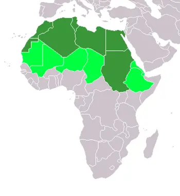 Location of North Africa