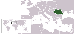 Location of Romanian People's Republic (1947–1965) Republica Populară Romînă Socialist Republic of Romania (1965–1989) Republica Socialistă România