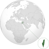 Map of Palestine, including areas occupied by Israel.
