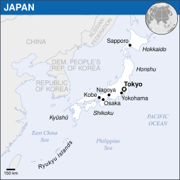 Location of Japan