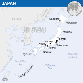 Location of Japan