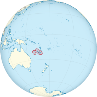 Location of New Caledonia