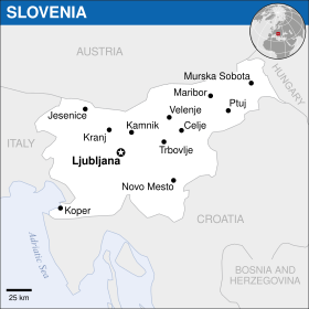 Lage von Republik Slowenien