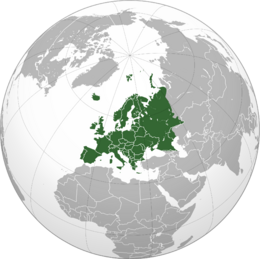 Location of Europe