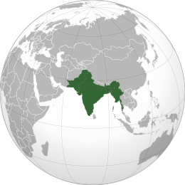 Location of British Raj