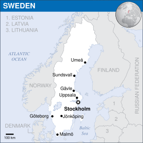 Location of Sweden