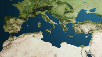 Location of Mediterranean Sea
