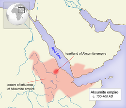 Location of Kingdom of Aksum