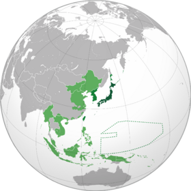 Japanisches Kaiserreich und seine Kolonien und besetzten Gebiete