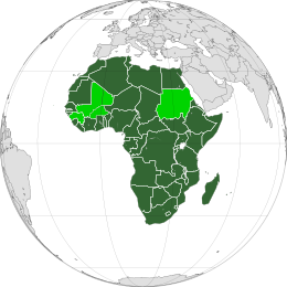 Suspended members in light green