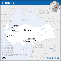 Location of Republic of Türkiye