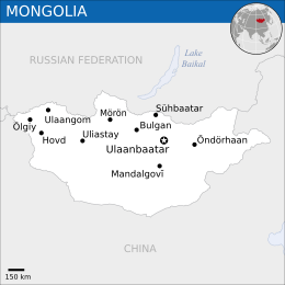 Location of Mongolia