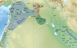 Location of Ebla