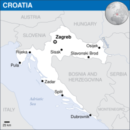 Location of Republic of Croatia