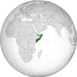Light green territory disputed with Somaliland