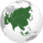 Location of Asia