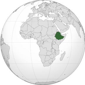 Location of Federal Democratic Republic of Ethiopia