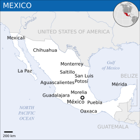 Location of United Mexican States