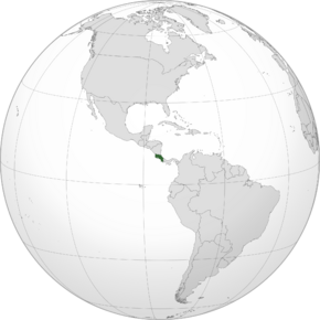 Location of Republic of Costa Rica