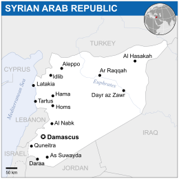 Location of Syrian Arab Republic