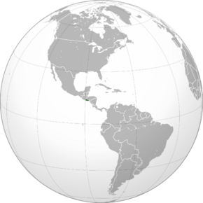 Location of Republic of El Salvador