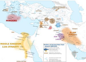 Egypt (yellow) and neighboring countries in 2000 BCE
