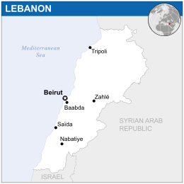 Location of Lebanese Republic