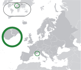 Lage von Fürstentum Monaco