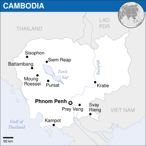 Location of Kingdom of Cambodia